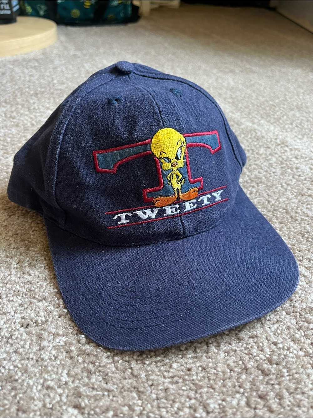 VTG 90’s Warner Bros Tweety Bird Navy Blue Cap